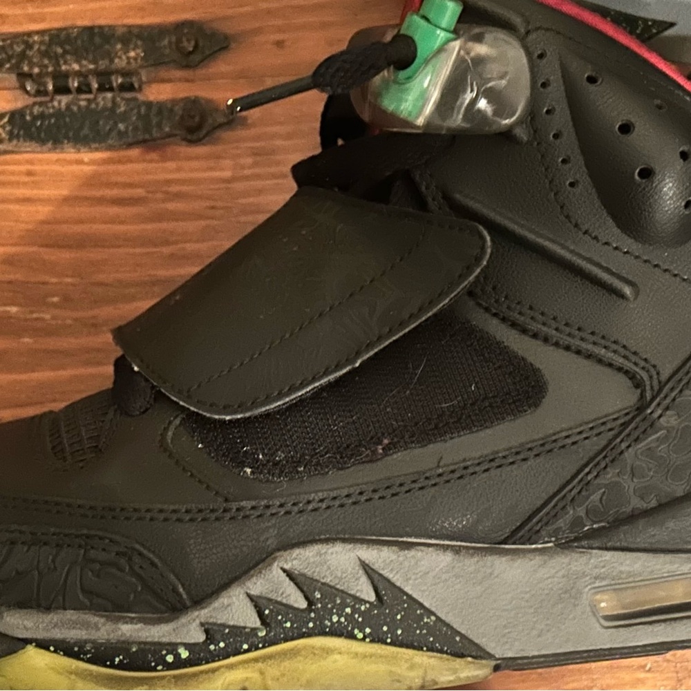 Jordan Black and Red Athletic Sneakers